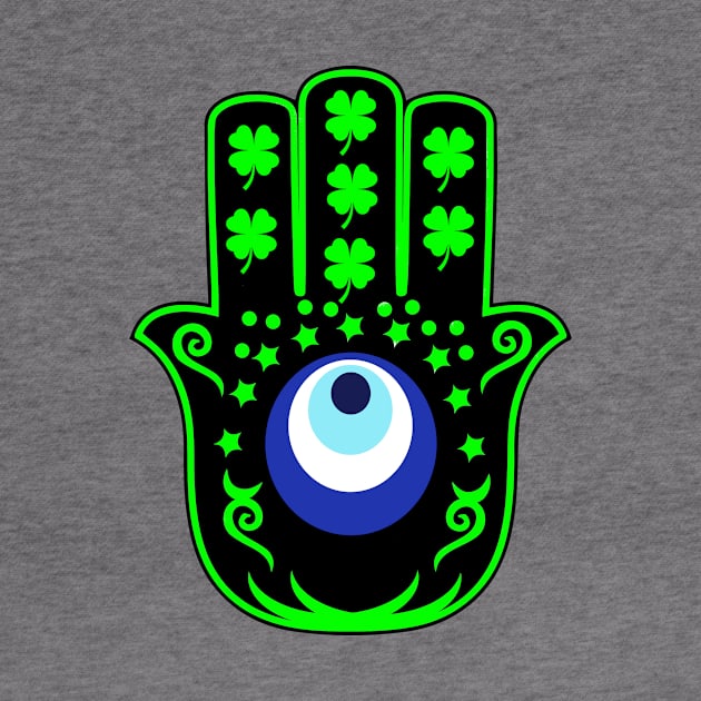 St Patricks day Hand of hamsa by livania